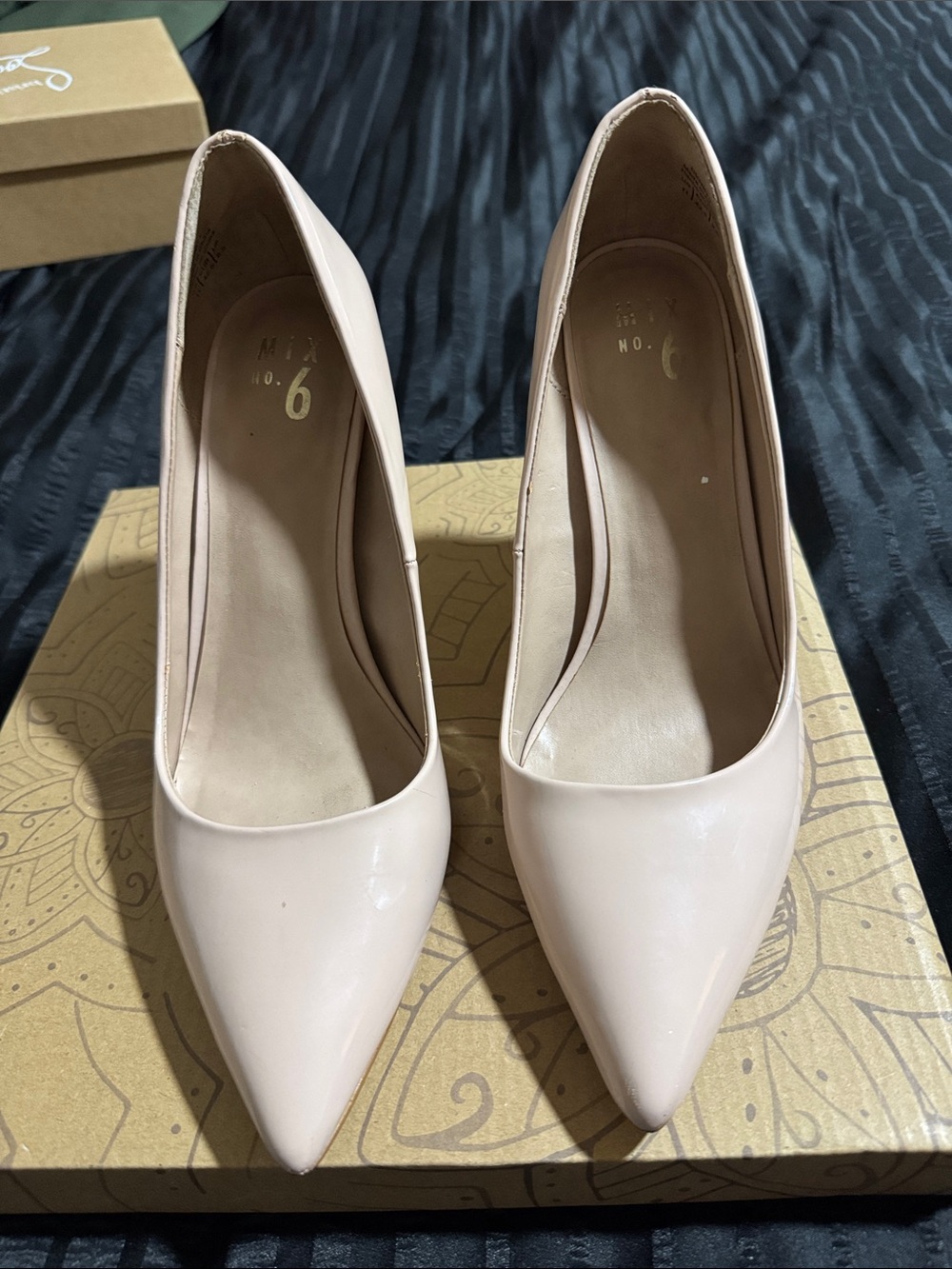Mix No. 6 Blush Patent Pointed-Toe Pumps